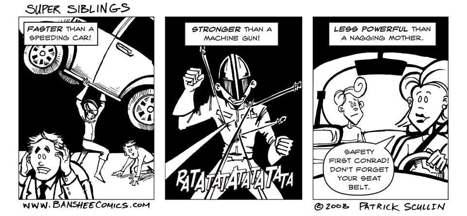 Super Siblings Comic Strip Safety First