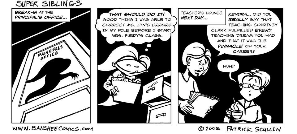 Super Siblings Comic Strip Principle's Office