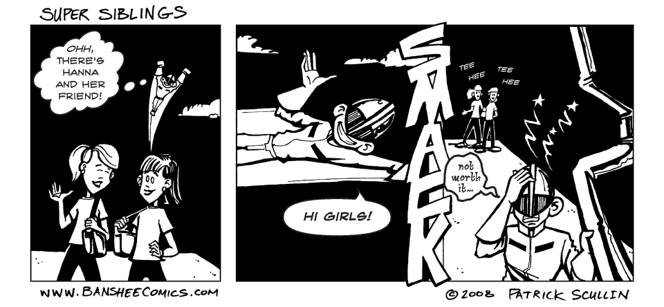 Super Siblings Comic Strip Pretty Girls
