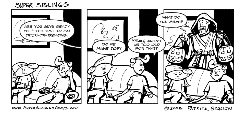 Super Siblings Comic Strip Trick or Treat