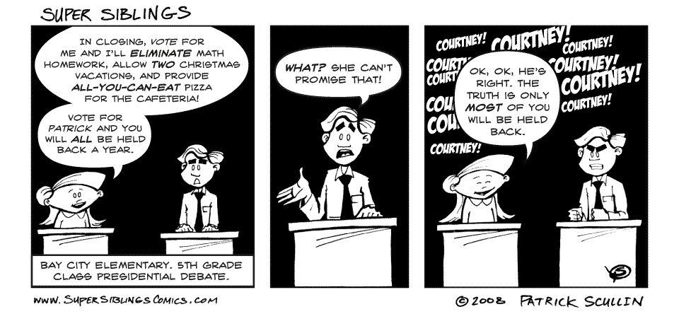 Super Siblings Comic Strip The Debate