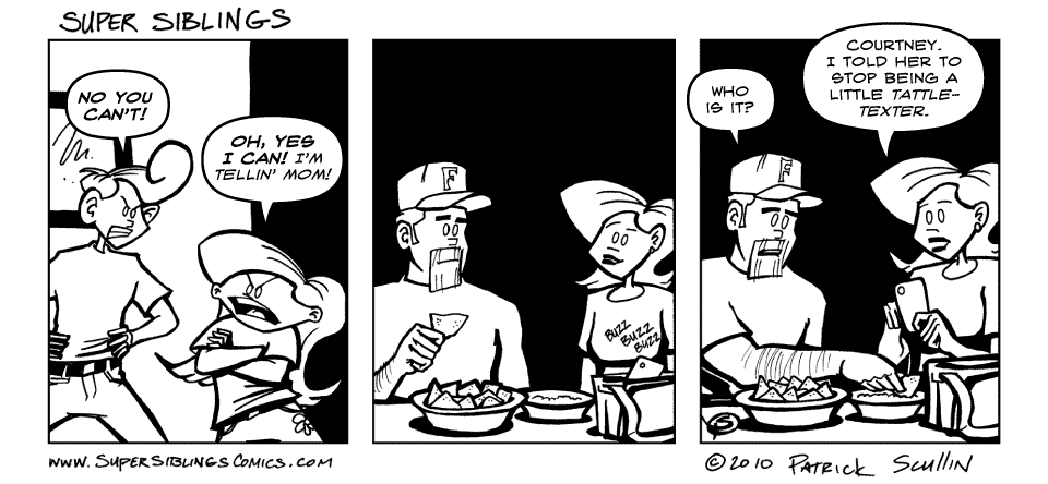 Tattle Tail Super Siblings Comic Strip by Patrick Scullin