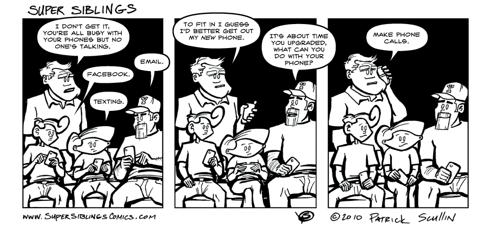 Phoney Phone Super Siblings Comic Strip by Patrick Scullin