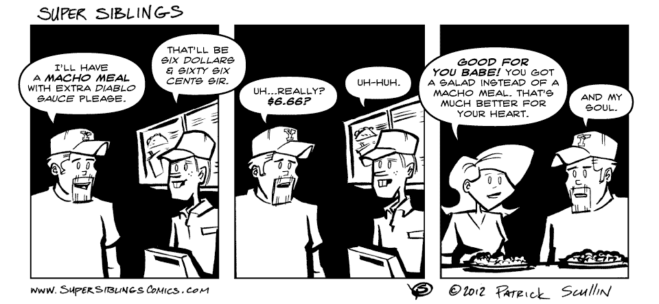 Burrito Del Diablo Super Siblings Comic Strip by Patrick Scullin